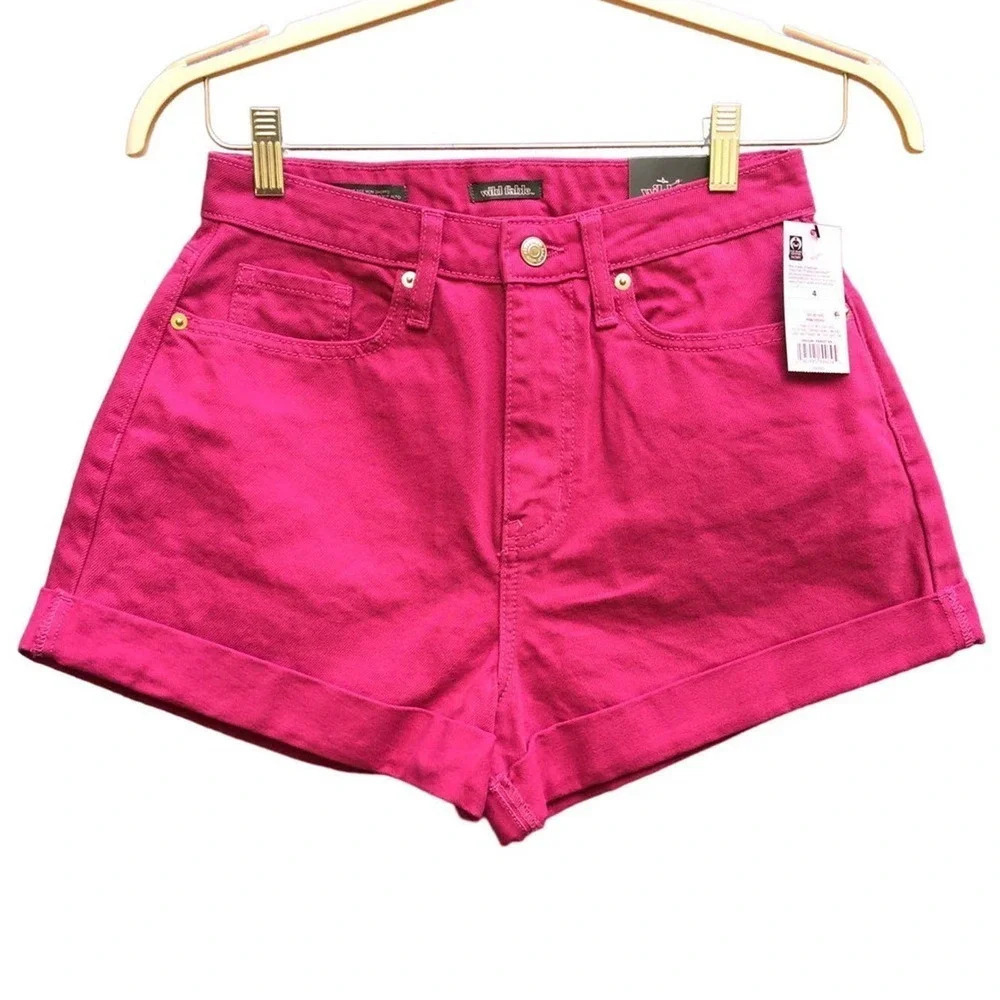 NWT Wild Fable Women's Size 4/27 Pink Highest Rise Mom Shorts